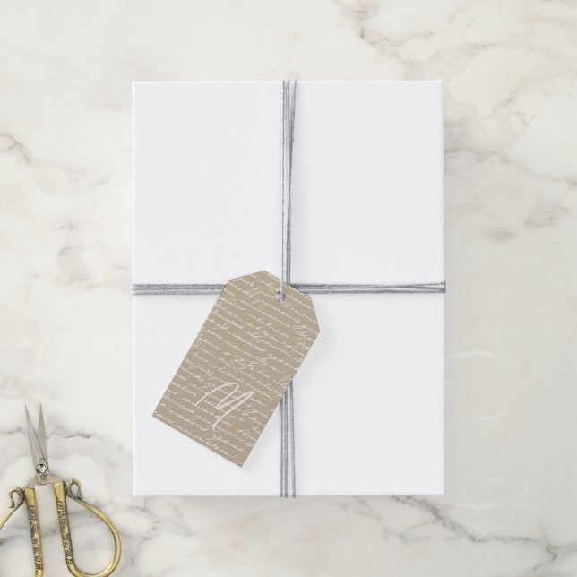 Handwriting - Geschichte eines Romantikschriftstel Geschenkanhänger (Mit Garn)