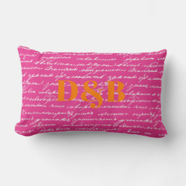 Handwriting-Liebe-Story-INITIALS Couple Preppy Fun Lendenkissen
