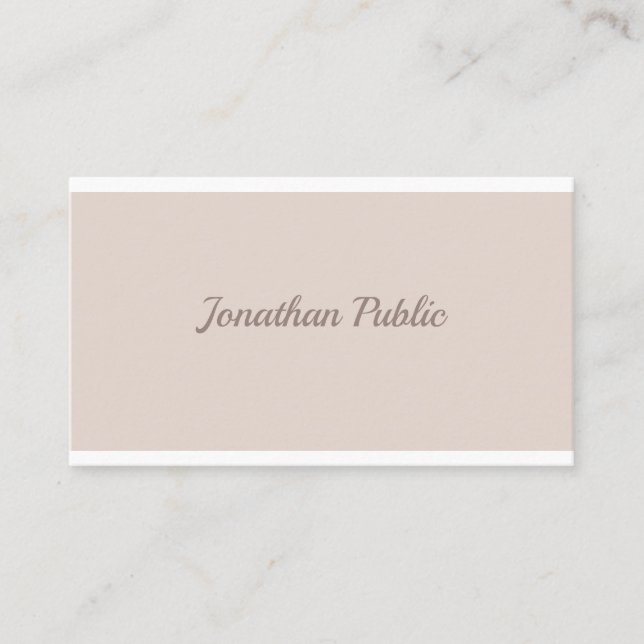 Handwriting Moderne elegante Vorlage Beruflich Visitenkarte (Vorderseite)