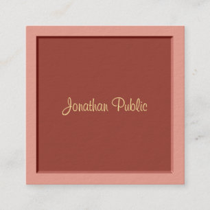 Handwriting Modernes Template Beruflich Elegant Quadratische Visitenkarte