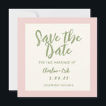 Handwriting pastel Retro Hochzeit speichern Datum Save The Date<br><div class="desc">Handwriting pastel Retro Hochzeit speichern Datum</div>