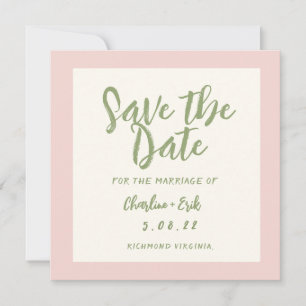 Handwriting pastel Retro Hochzeit speichern Datum Save The Date