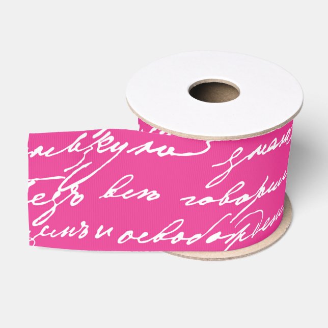Handwriting Pink Liebe Story Writer Colorful Fun Ripsband (Spule)