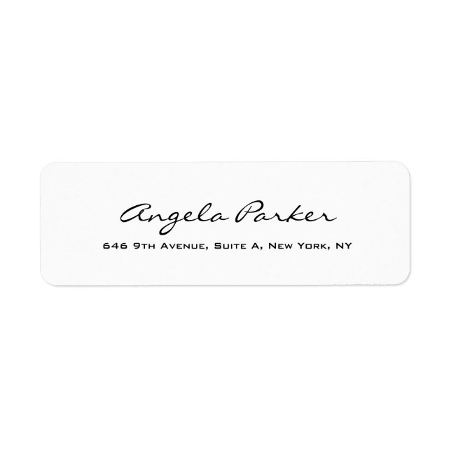 Handwriting Schlicht Simple White Beruflich Modern (Vorne)