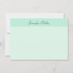 Handwriting Script Minze Green Modern Template Mitteilungskarte