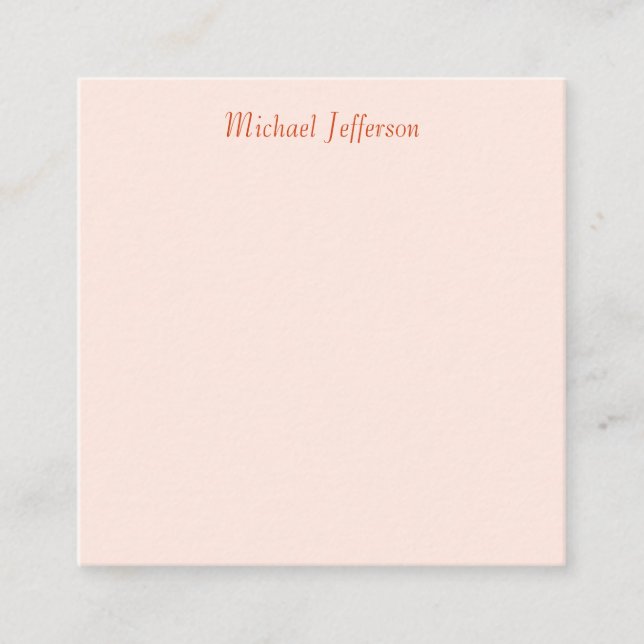 Handwriting Script Name Elegant Schlicht Begleitkarte (Vorderseite)