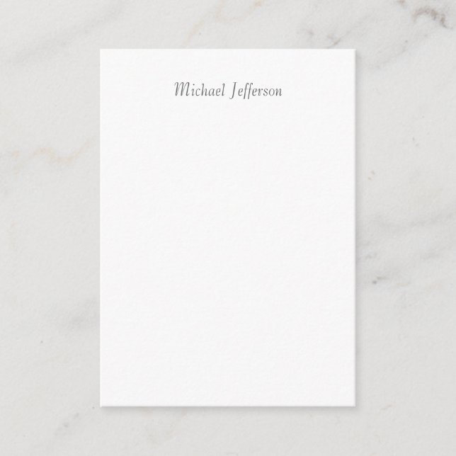 Handwriting Script Name Elegant Schlicht Simple Begleitkarte (Vorderseite)