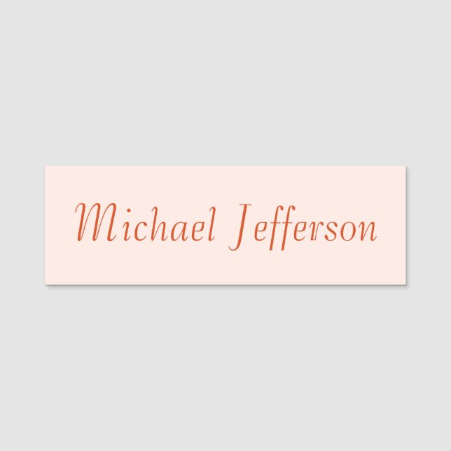 Handwriting Script Name Elegant Schlicht Simple Namensschild (Vorderseite)
