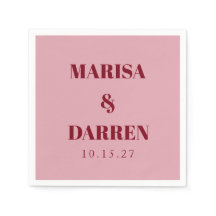 Handwriting Script Whisky Red Pink Custom Wedding