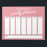 Handwriting Simple Weekly Planner Strawberry Ice Notizblock<br><div class="desc">Dieser vielseitige Wochenplaner wurde mit sehr grundlegenden Elementen, die alle bearbeitet werden können, Set gemacht... außer dem Header. Der Begriff "Wochenkollektor" wurde in einem modernen lässigen Schriftart dargestellt und als Grafik oben auf der Seite platziert. Verwenden Sie die Vorlagenfelder, um Ihre Daten nach Belieben hinzuzufügen. Ändern Sie auch die Farben...</div>