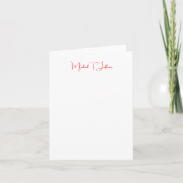 Handwriting-Skript Elegant Schlicht Simple Red Whi