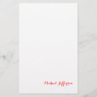 Handwriting-Skript Elegant Schlicht Simple Red Whi