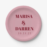 Handwriting-Skript Red Pink Custom Wedding