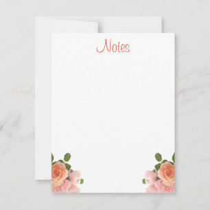 Handwriting-Skriptvorlage Watercolor Floral Mitteilungskarte