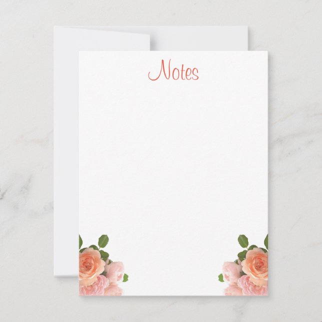 Handwriting-Skriptvorlage Watercolor Floral Mitteilungskarte (Vorderseite)