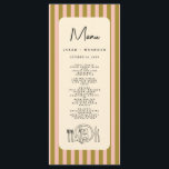 Handwriting Typography Retro Wedding Menu Menükarte<br><div class="desc">Handwriting Typography Retro Wedding Menu</div>