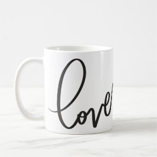 Handwritten Calligraphy Script love Kaffeetasse