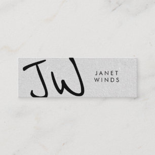 Handwritten Monogramm großen Typs Mini Visitenkarte
