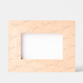 Handwritten-Style Custom Name Wood Frame, 6x4,  Geätzte Rahmen