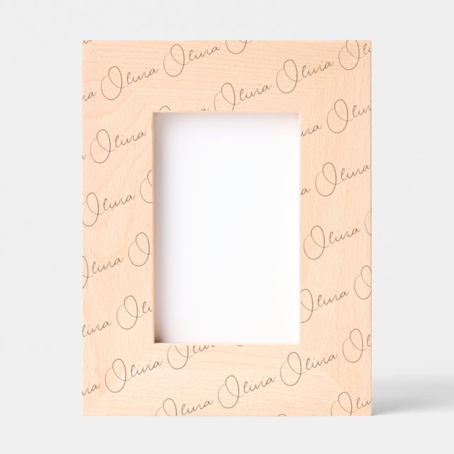 Handwritten-Style Personalized Wood Frame, 4x6,  Geätzte Rahmen (Vorderseite)