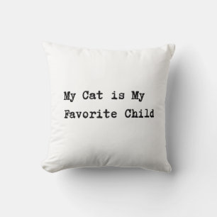Handwritten-Style Text "My Cat is My Favorite Chil Kissen
