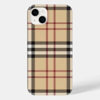 Handy Case Beige Kariert