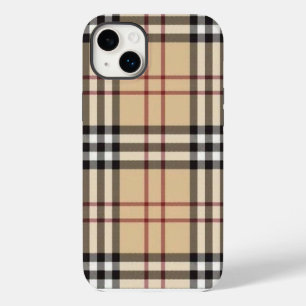 Handy Case Beige Kariert iPhone 14 Plus Hülle