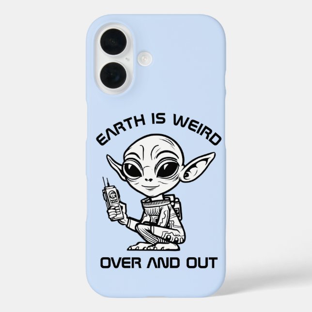 Handy-Case für Schwarzweiß-Alien iPhone 16 Hülle (Rückseite)