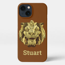 Handy-Case - Skulptierter Löwenkopf mit Name iPhone Hülle