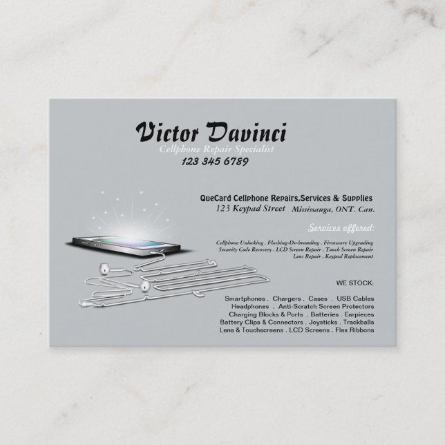 Handy-Entlocker/Reparatur/Servicekarte Visitenkarte (Vorderseite)