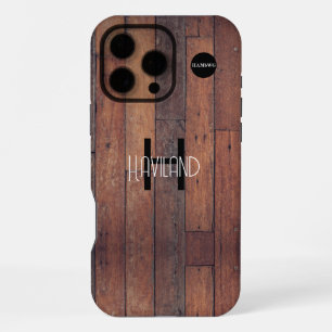 Handy-Fall HAMbWG für Holzdesign iPhone 16 Pro Max Hülle