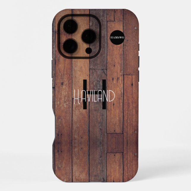 Handy-Fall HAMbWG für Holzdesign iPhone 16 Pro Max Hülle (Rückseite)