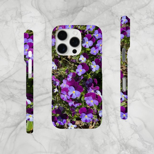 Handy-Fall: Violetfeld in Holland iPhone 16 Pro Hülle (Original photo, taken in Holland. Field of violets. iPhone Case-Mate cell phone case.)