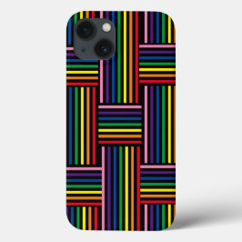 Handy-Fall: Woven Rainbow Colored Ribbons Case-Mate iPhone Hülle