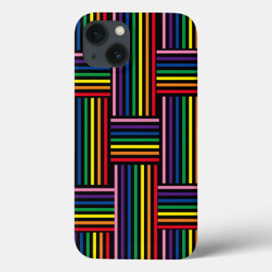 Handy-Fall: Woven Rainbow Colored Ribbons Case-Mate iPhone Hülle