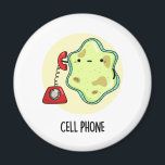 Handy Funny Biology Science Puff Magnet<br><div class="desc">Handy Funny Biology Science Pun verfügt über eine niedliche Single-Zelle mit einem Vintagen Handy. Funny Pun Geschenk für Familie und Freunde,  die Liebe Biologie,  Handys und Pistolen.</div>