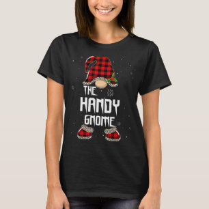 Handy Gnome Buffalo Kariert Matching Family Christ T-Shirt