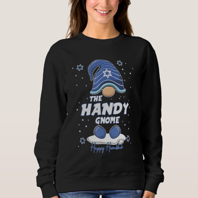 Handy Gnome  Hanukkah Family Matching for men wome Sweatshirt (Vorderseite)