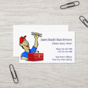 Handy Man Réparateur Carte de visite de l'entrepre