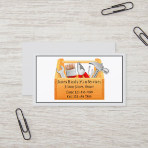 Handy Man Tool Box Entrepreneur Carte de visite