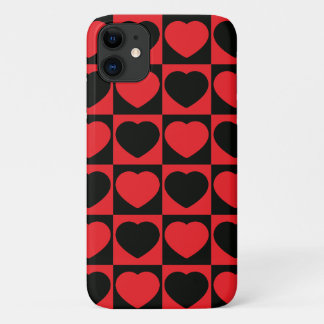 Handy mit schwarzen und roten Herzen Case-Mate iPhone Hülle