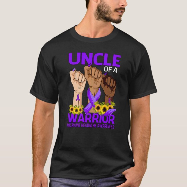 Handy Onkel eines Kriegers Migräne Kopfschmerzen A T-Shirt (Vorderseite)
