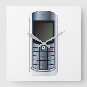 Handy Quadratische Wanduhr