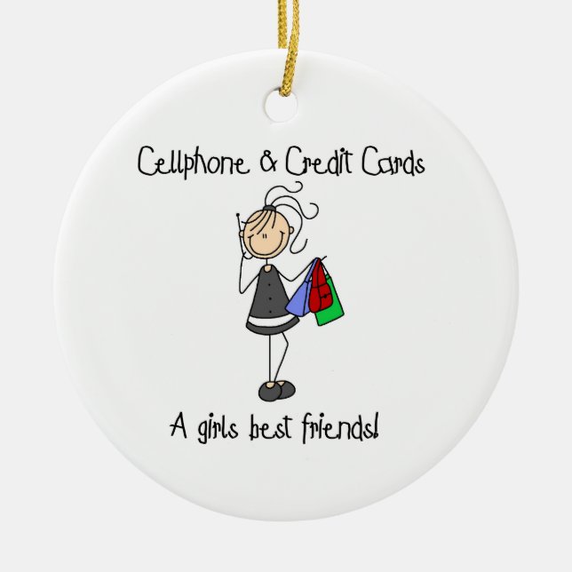 Handy- und Kreditkarten Keramikornament (Vorne)