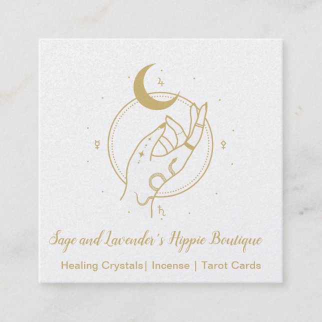 Handy- und Moon Occult Shop Square Business Card Quadratische Visitenkarte (Vorderseite)