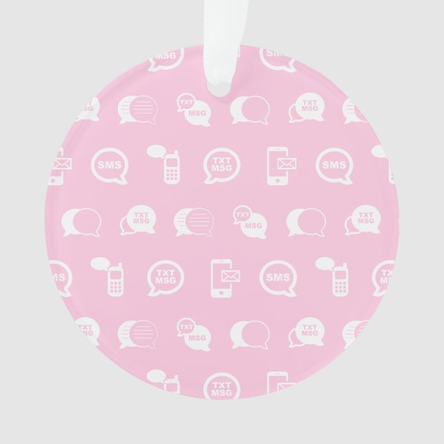 Handy-und Textnachricht-Ikonen-Kunst-Druck-Muster Ornament (Vorderseite)