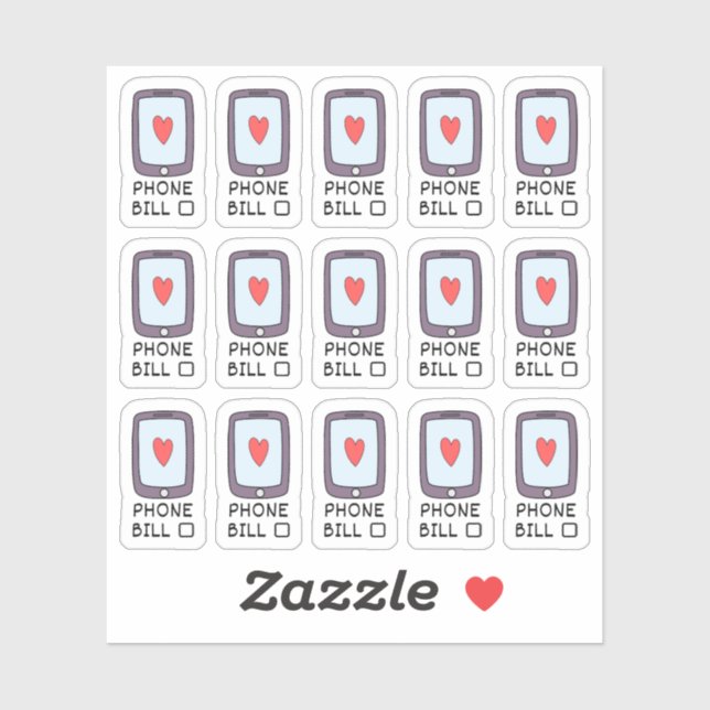 Handy-Utility Bill Due Budget Tracker Planer Aufkleber (Blatt)