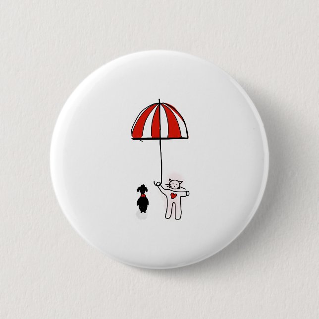 Handy Wallpaper Cat Dog Schirmhund Button (Vorderseite)