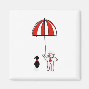 Handy Wallpaper Cat Dog Schirmhund Magnet