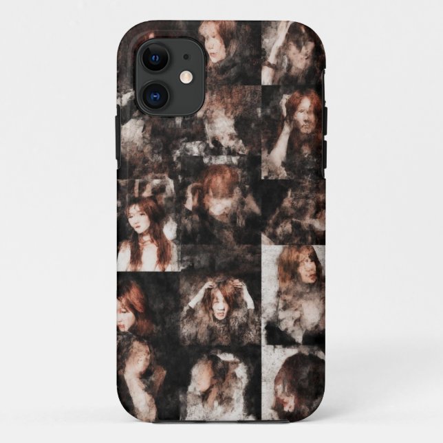 Handyfall für künstlerisches Portrait Case-Mate iPhone Hülle (Rückseite)